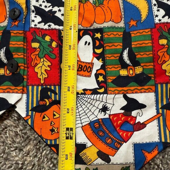 Basic Editions Plus 90s Halloween Cat Pumpkin Novelty Vest Holiday 1X - Picture 4 of 5